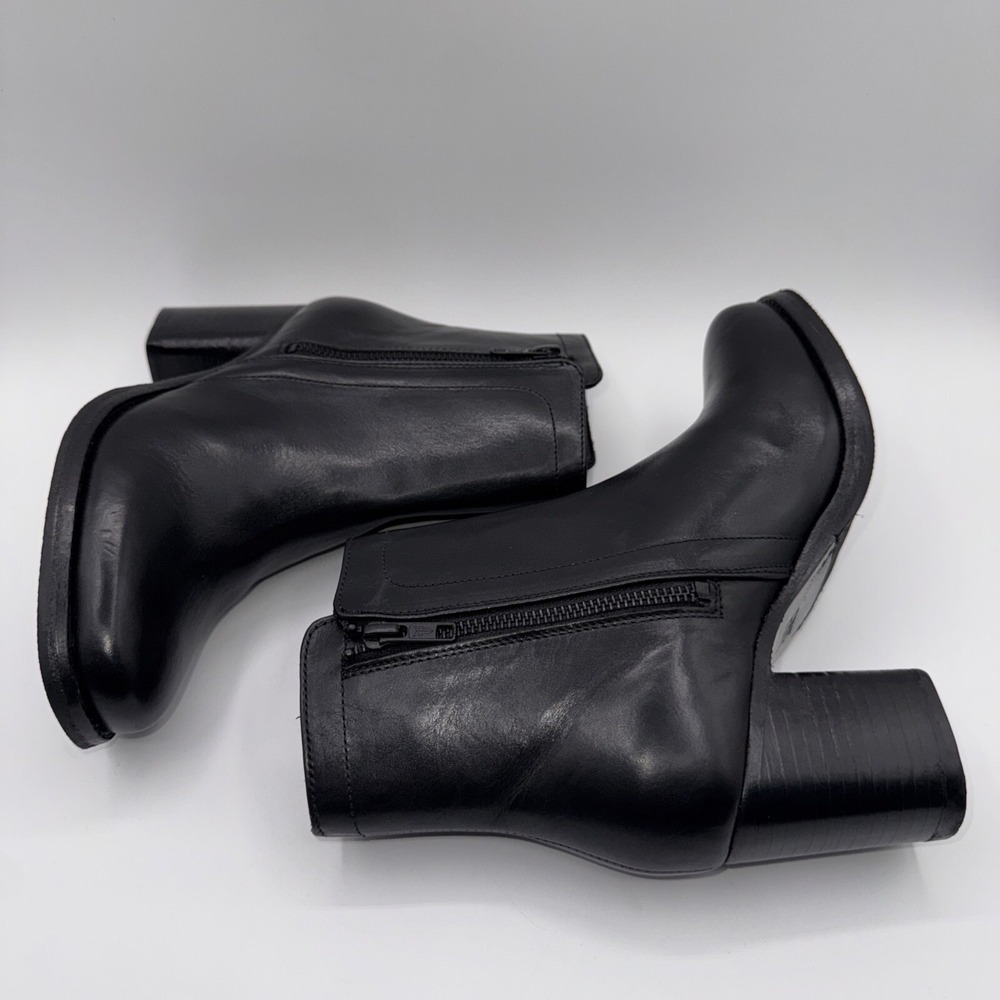 Frye Addie Double Zip Bootie Women's‎ Size 7 Black Leather - Picture 15 of 15